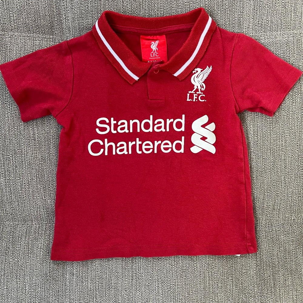 Liverpool FC Home Kit Polo‎ Kids Shirt, Size 2-3 years